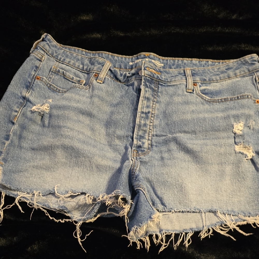 Old Navy Light Blue Distressed Jean Shorts